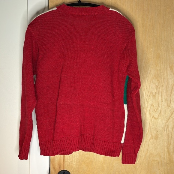Vintage Christmas Sweater Embroidered Embellished Holiday Size Petite Medium - Picture 3 of 5